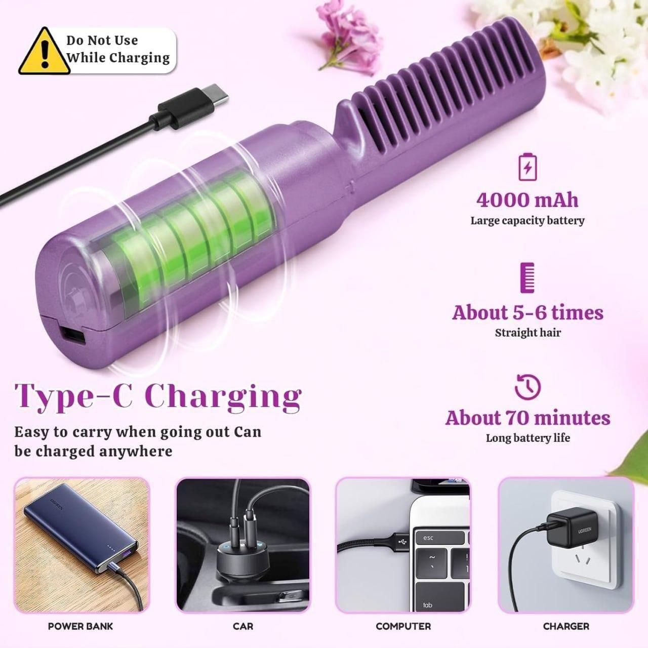 Mini Pocket Straightener - Cordless Hair Straightner